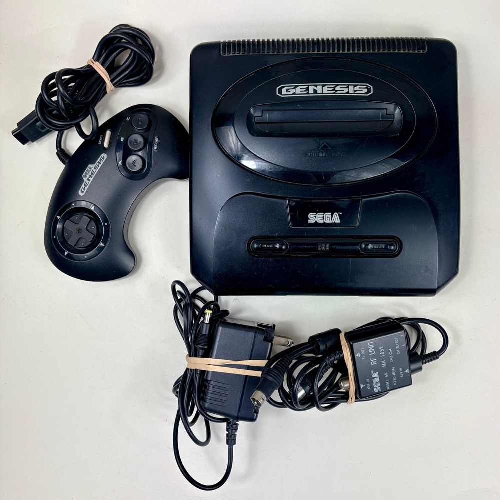 Sega Genesis Model 2 Console WORKS MK-1631 Black Bundle with Controller & Cables